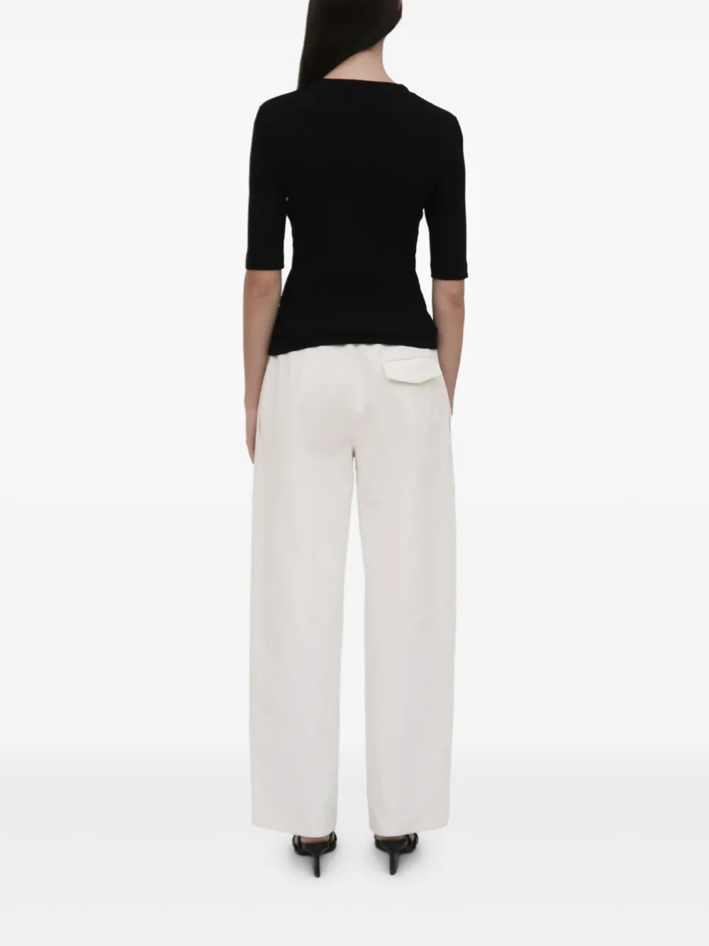 Rosetta Getty Broek met elastische taille Wit