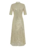 Rosetta Getty sequin turtleneck midi dress - Neutrals