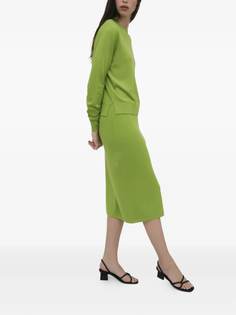 Rosetta Getty Straight midi-rok Groen