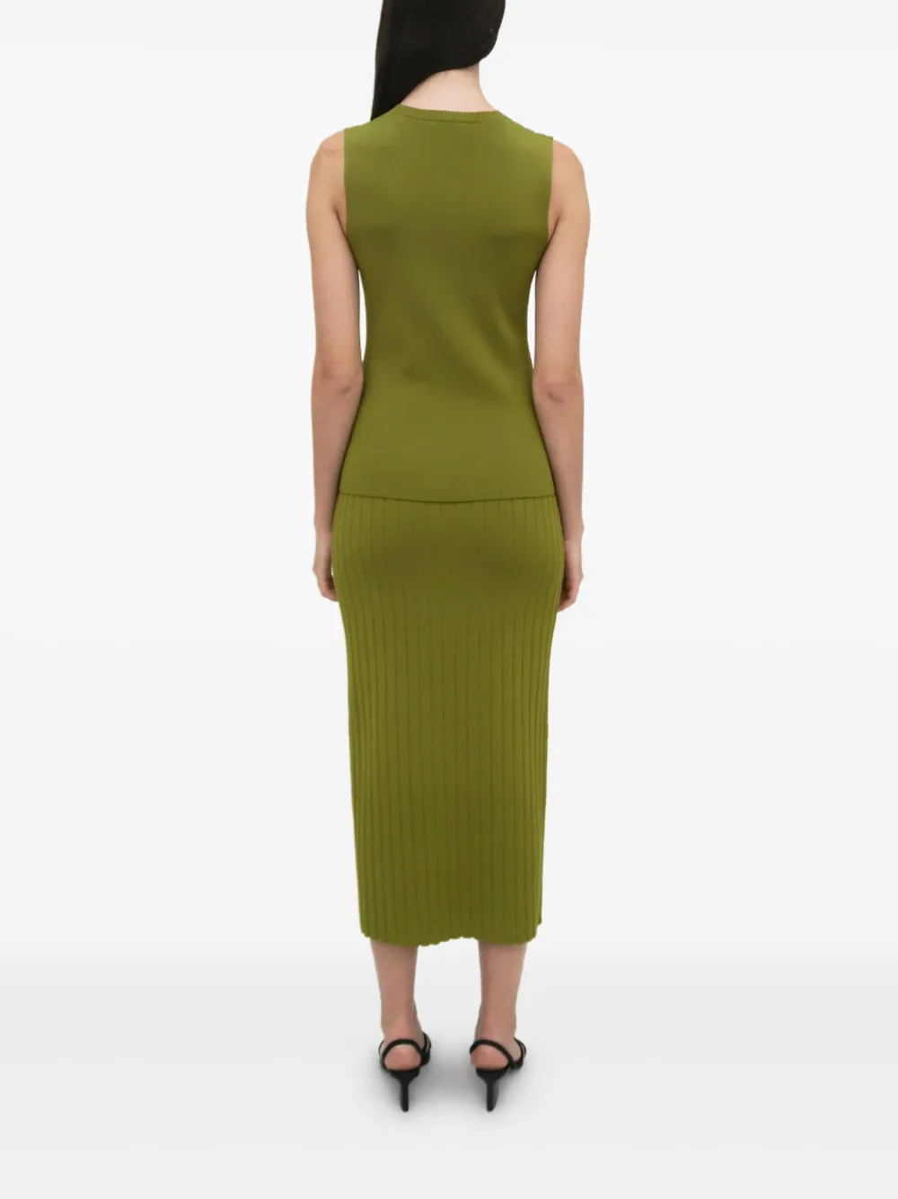 Rosetta Getty Ribgebreide rok Groen