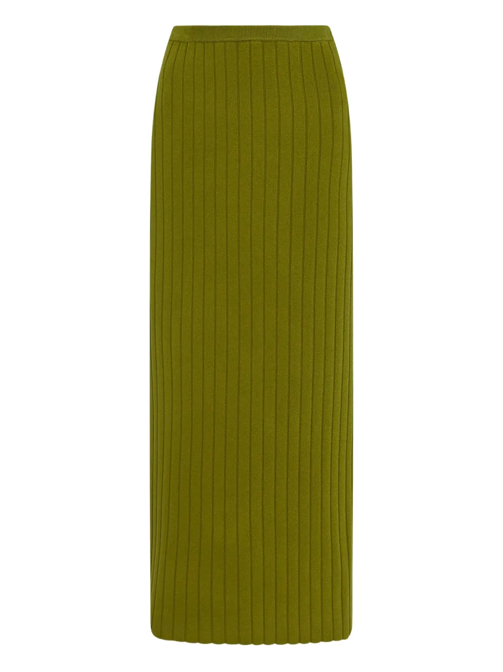 Rosetta Getty falda midi tejida de canalé | verde | Image 1