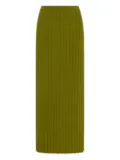 Rosetta Getty ribbed-knit midi skirt - Green