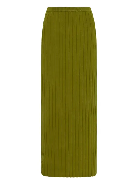 Rosetta Getty ribbed-knit midi skirt