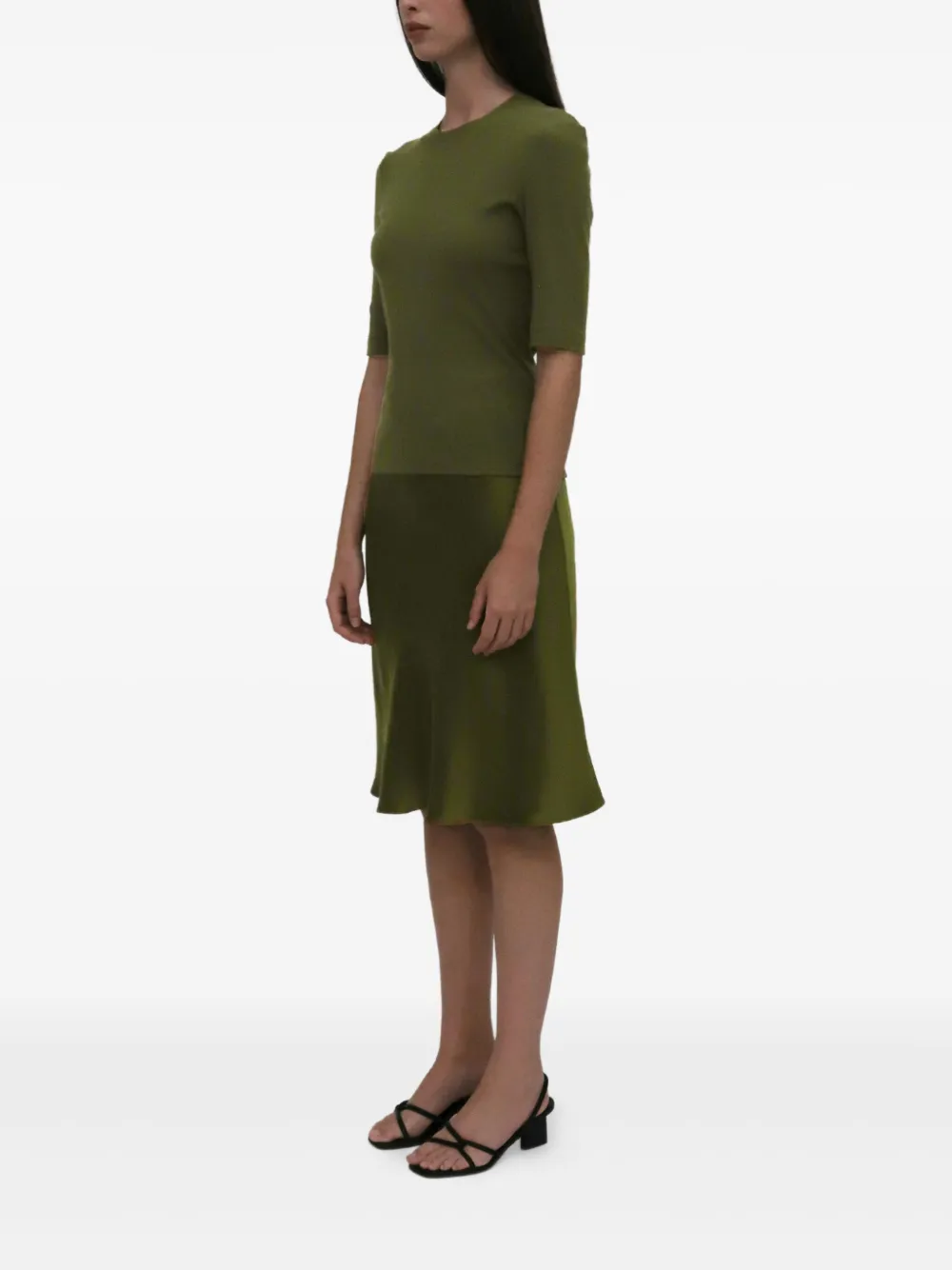 Rosetta Getty Top met cropped mouwen Groen