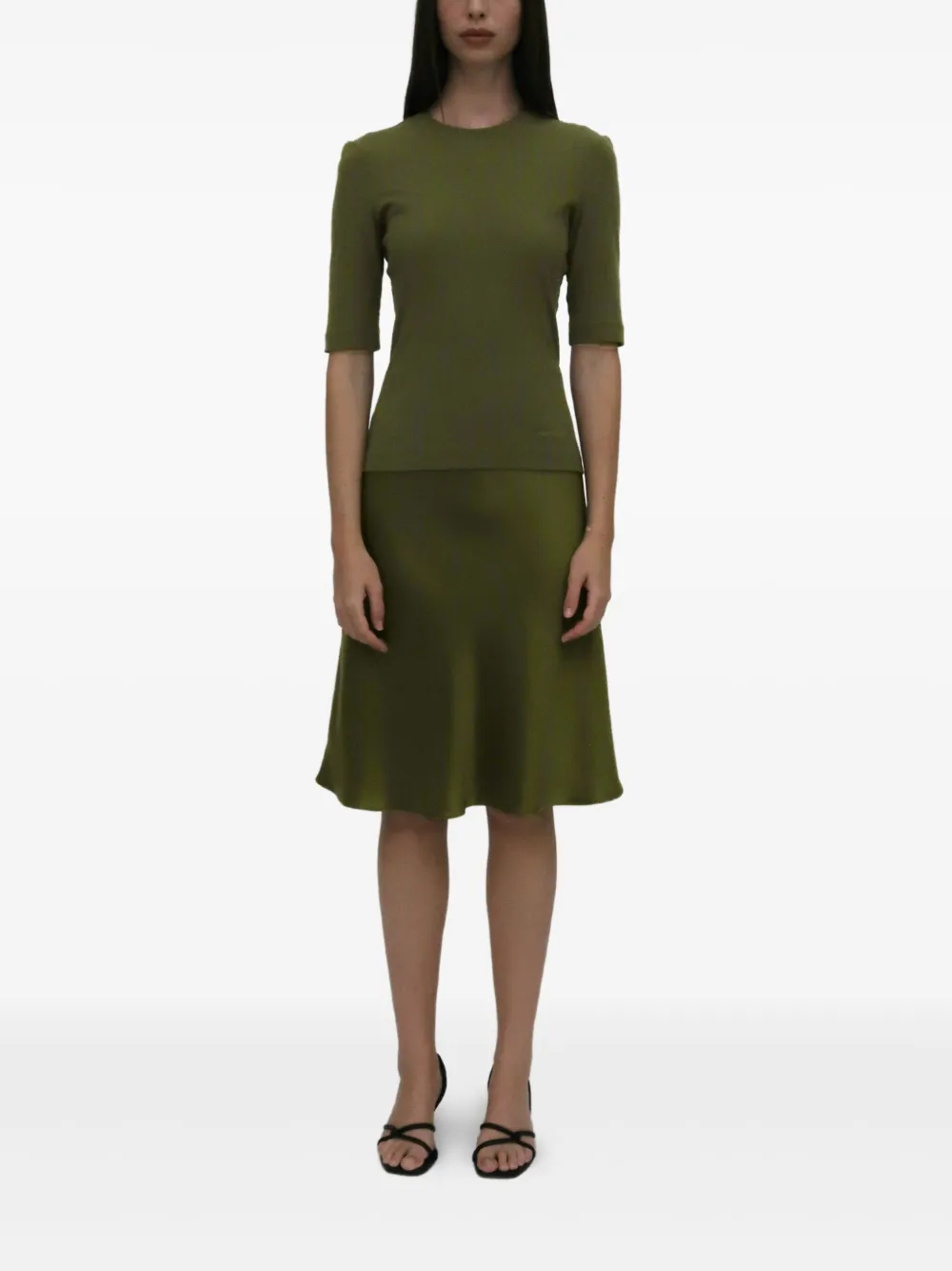 Rosetta Getty Top met cropped mouwen Groen