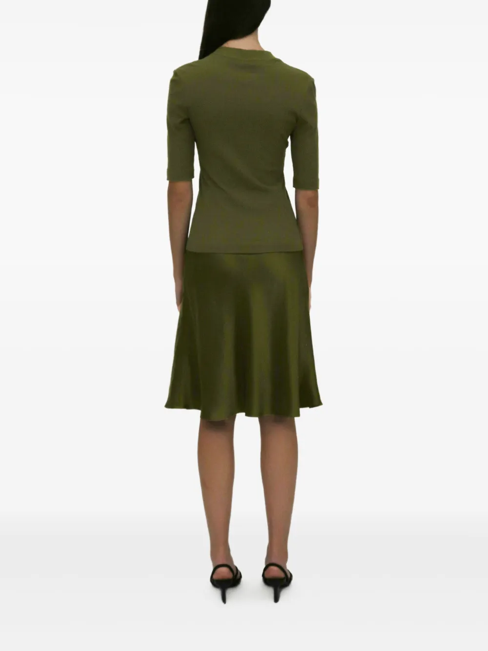 Rosetta Getty Top met cropped mouwen Groen