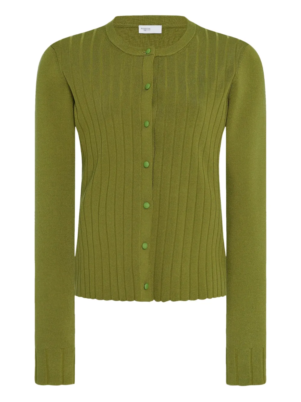 Rosetta Getty ribbed button-front cardigan | Green | Image 1