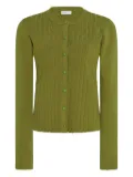 Rosetta Getty ribbed button-front cardigan - Green