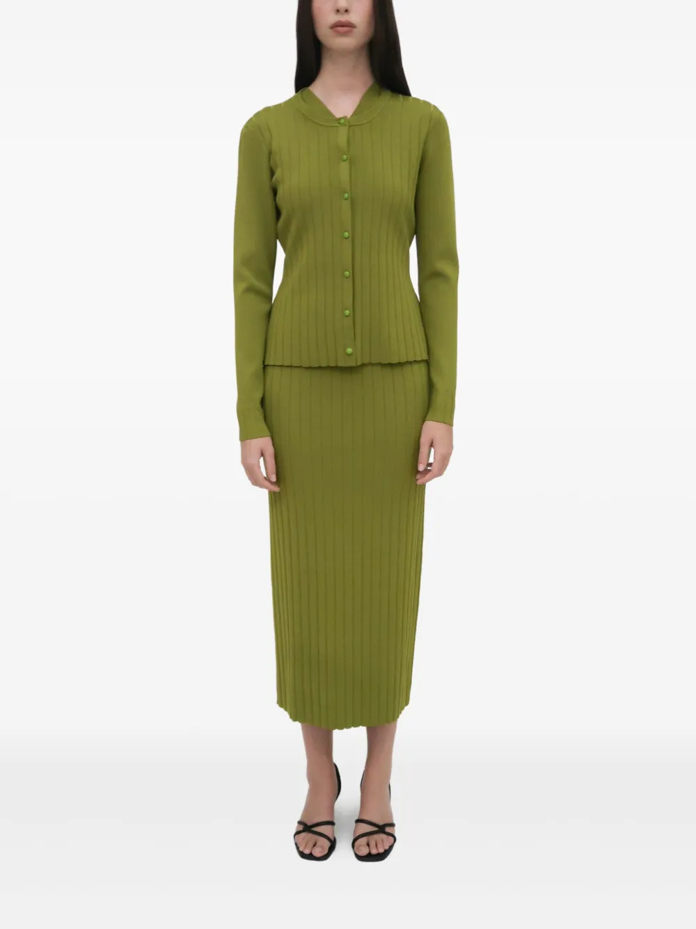 Rosetta Getty ribbed button-front cardigan | Cardigans | Image 2