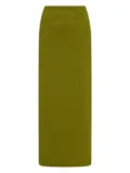 Rosetta Getty ribbed midi skirt - Green