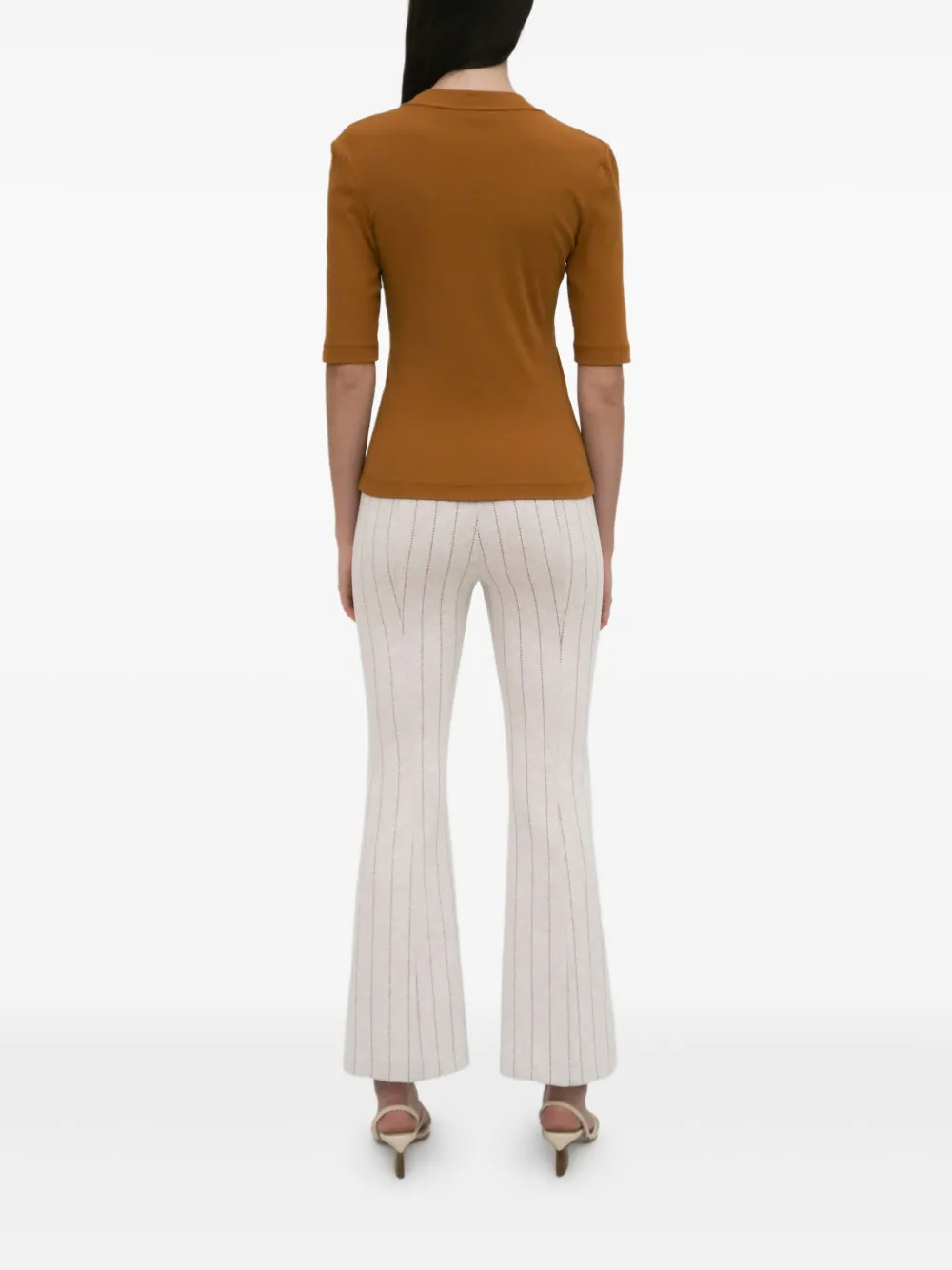 Rosetta Getty Broek met wijde pijpen Beige
