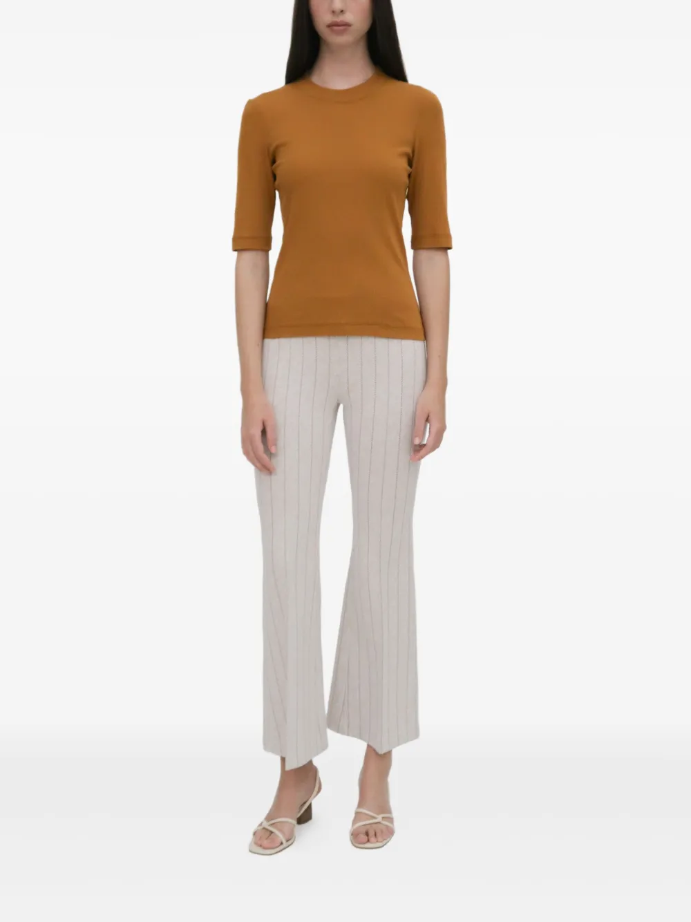 Rosetta Getty Broek met wijde pijpen Beige