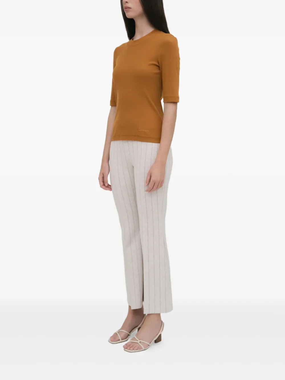 Rosetta Getty Broek met wijde pijpen Beige