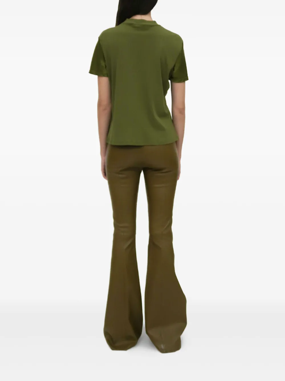 Rosetta Getty T-shirt met satijnen afwerking Groen