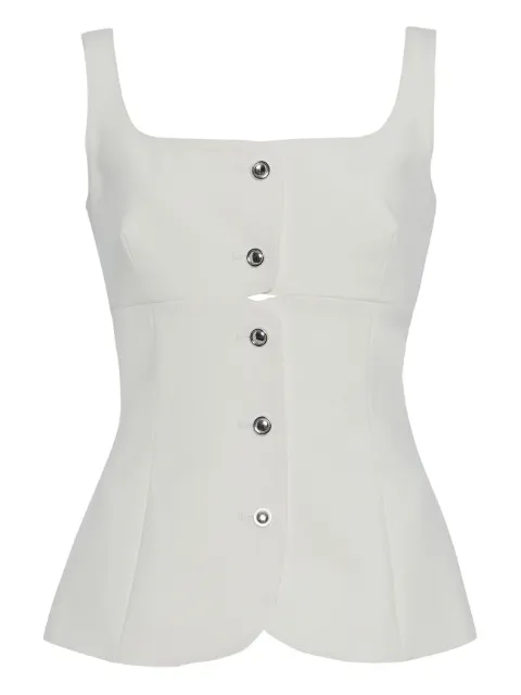 Rosetta Getty button-front square-neck top