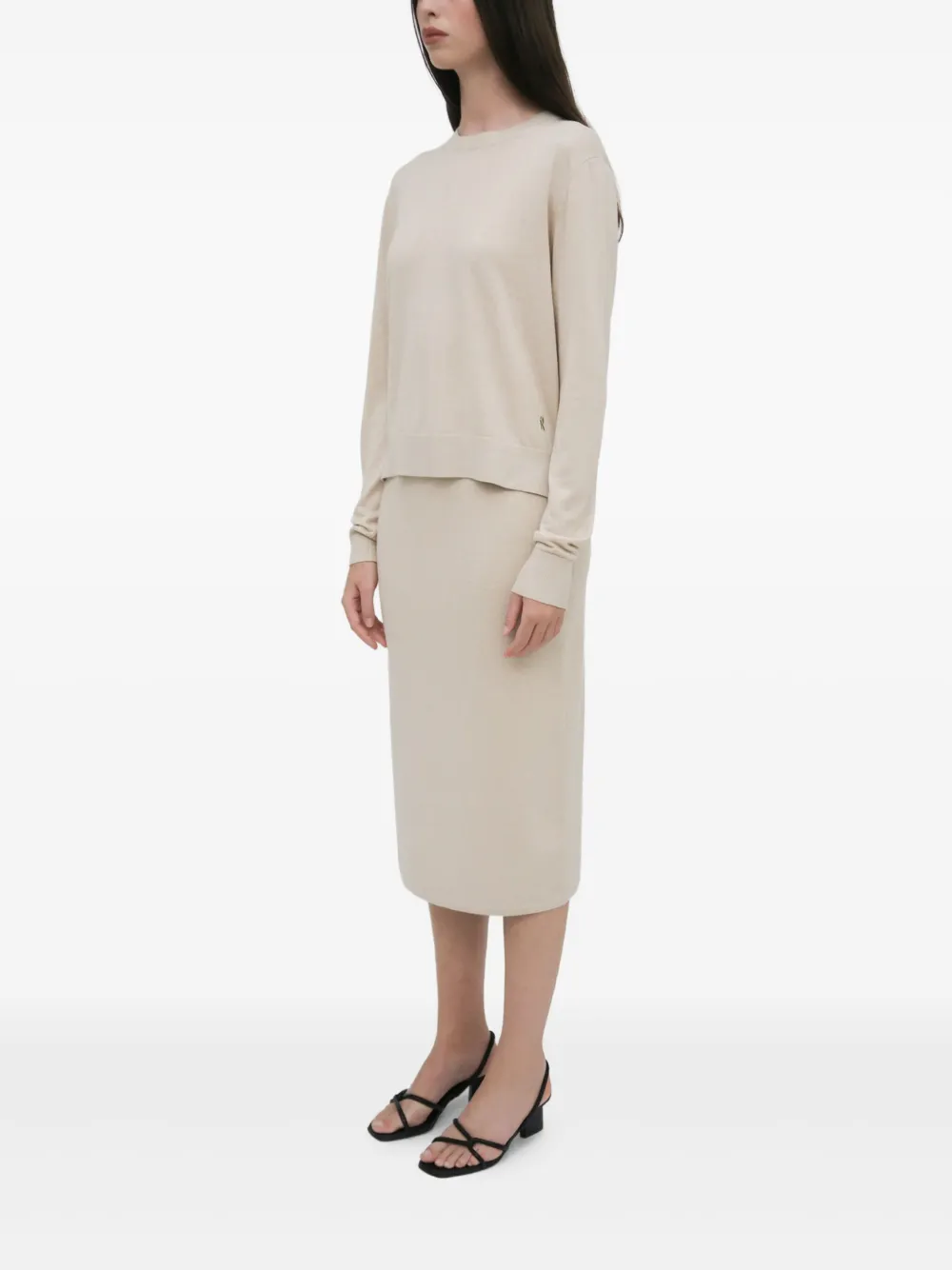 Rosetta Getty Gebreide rok Beige