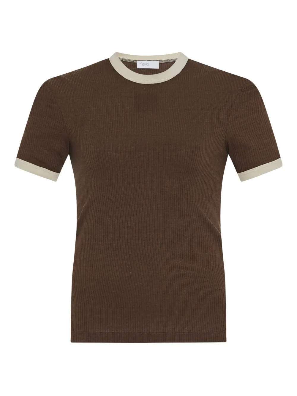 Rosetta Getty Rib-knit T-shirt