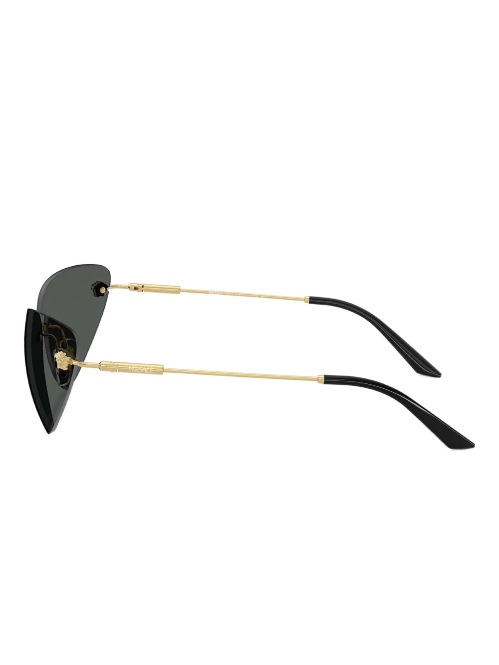 Versace 64mm Oversize Rimless Gradient Cat Eye Sunglasses In Gold