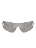 Versace Eyewear Medusa-embellished shield sunglasses - Grey