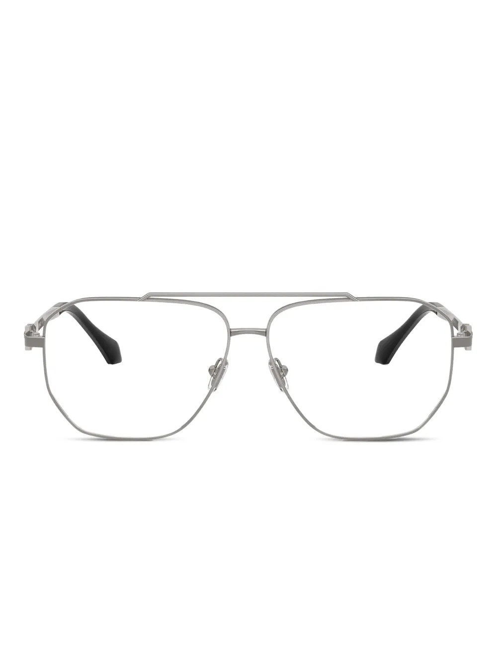 Versace Eyewear metal-frame rectangle glasses | Grey | Image 1