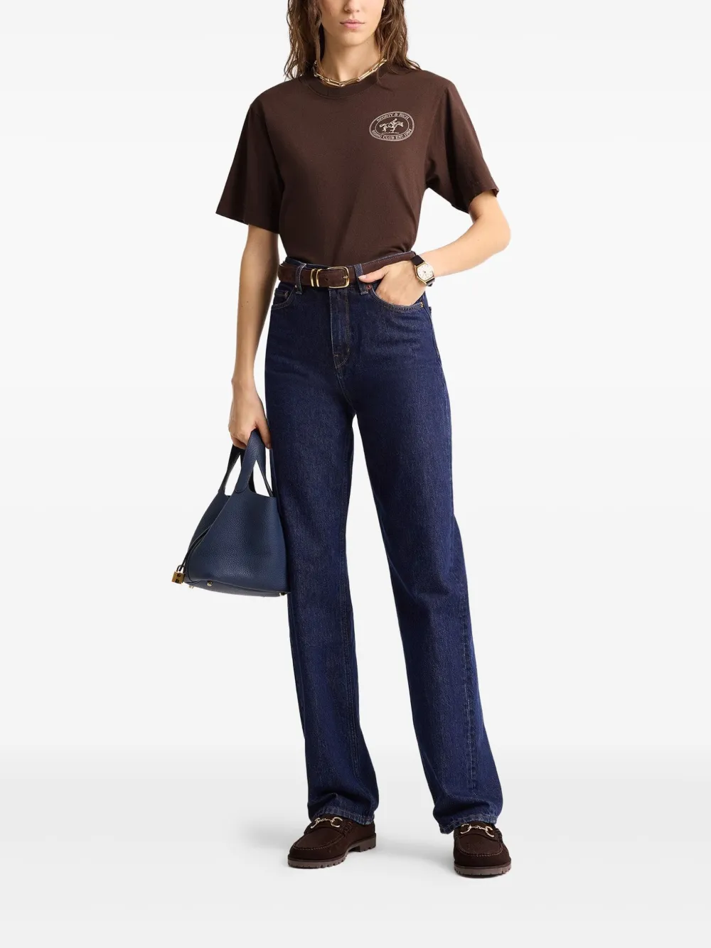 Sporty & Rich cotton T-shirt Bruin