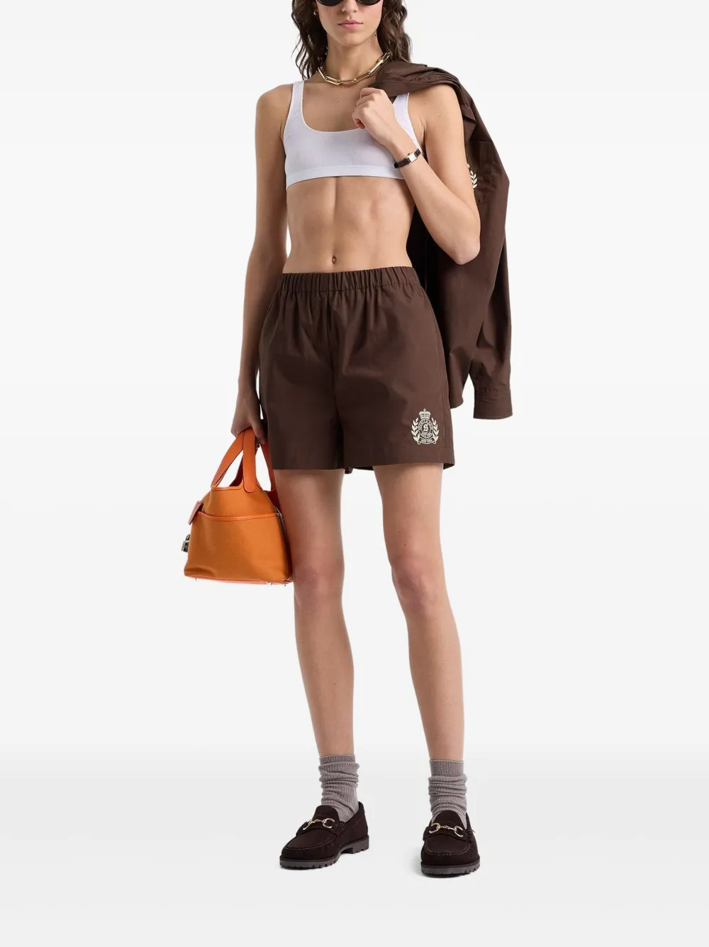 Sporty & Rich H&W Crest shorts Bruin