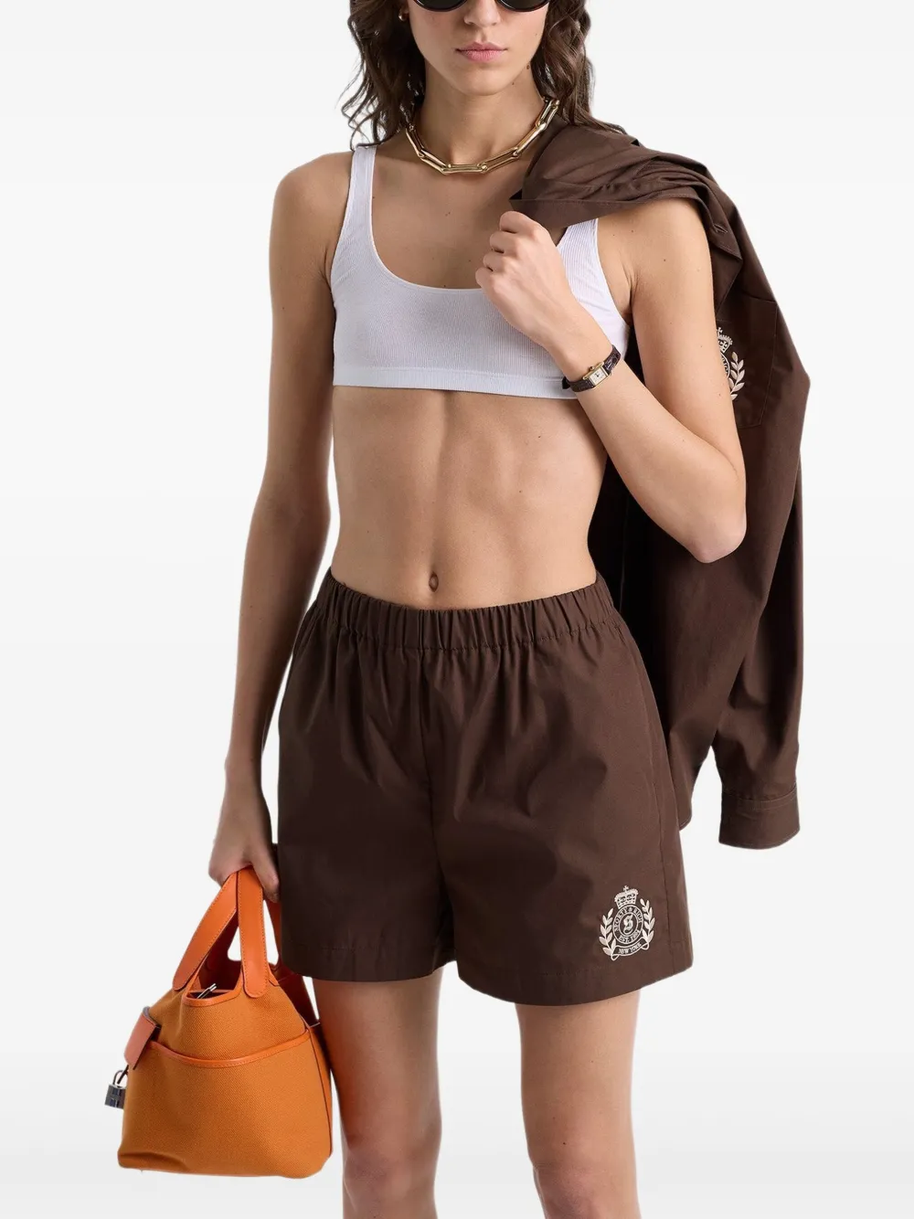 Sporty & Rich H&W Crest shorts Bruin