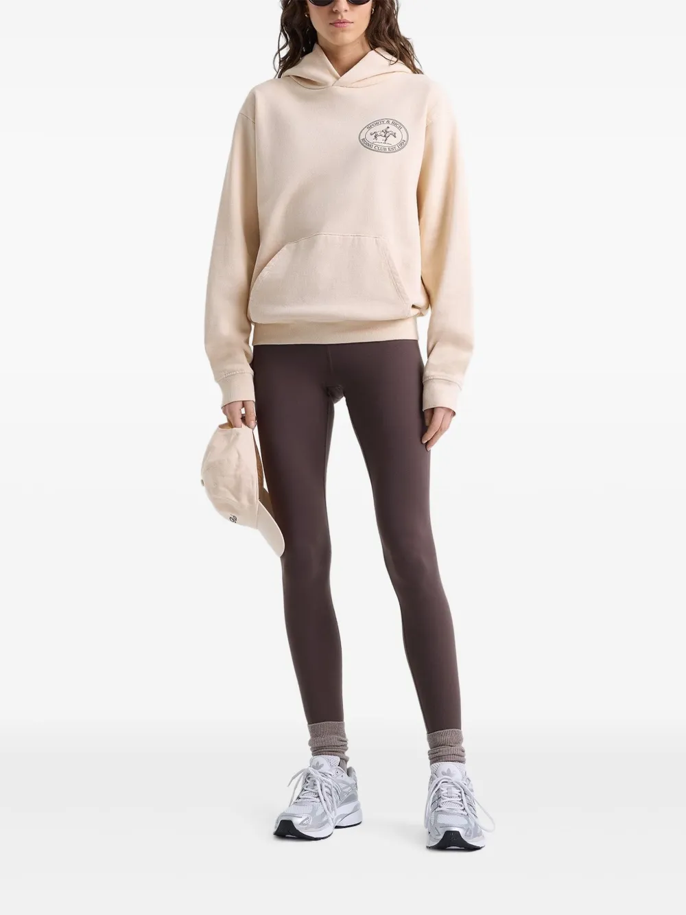 Sporty & Rich cotton hoodie Beige
