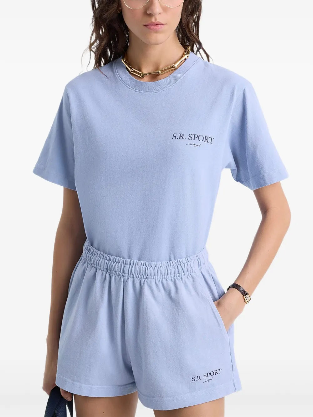 Sporty And Rich Sr Sport Shorts In Blue