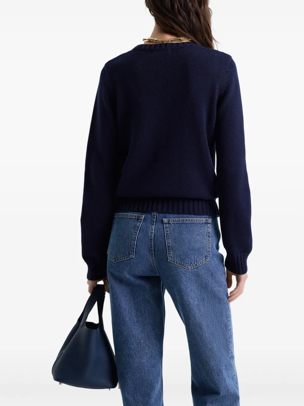 Sporty & Rich cotton sweatshirt Blauw