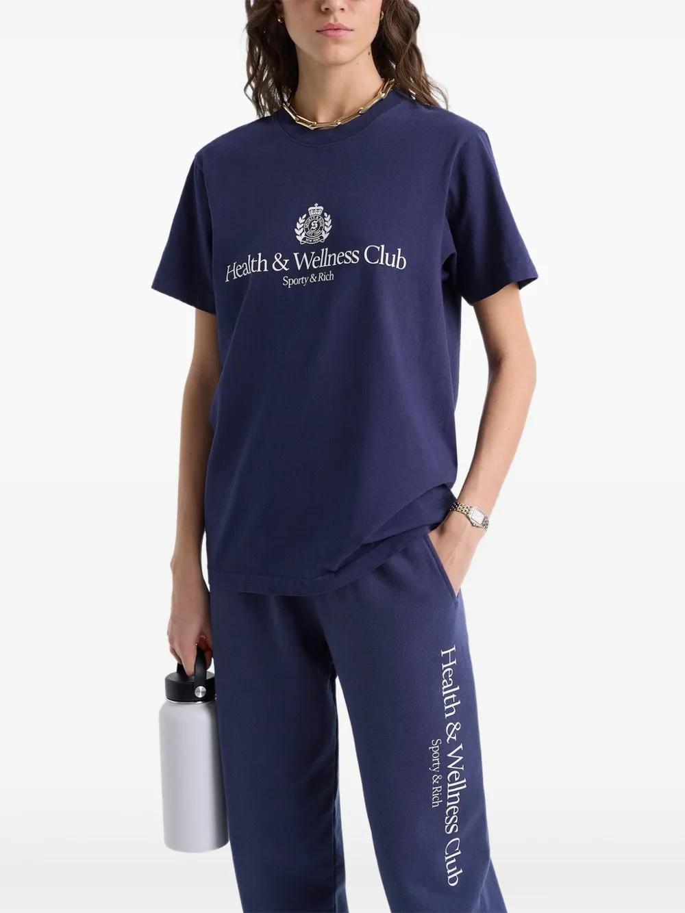 Sporty & Rich H&W Crest trainingsbroek Blauw