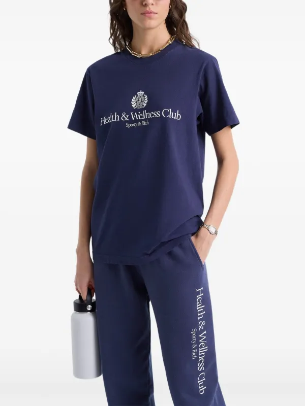 Sporty & Rich H&W Crest Track Pants | Blue | FARFETCH