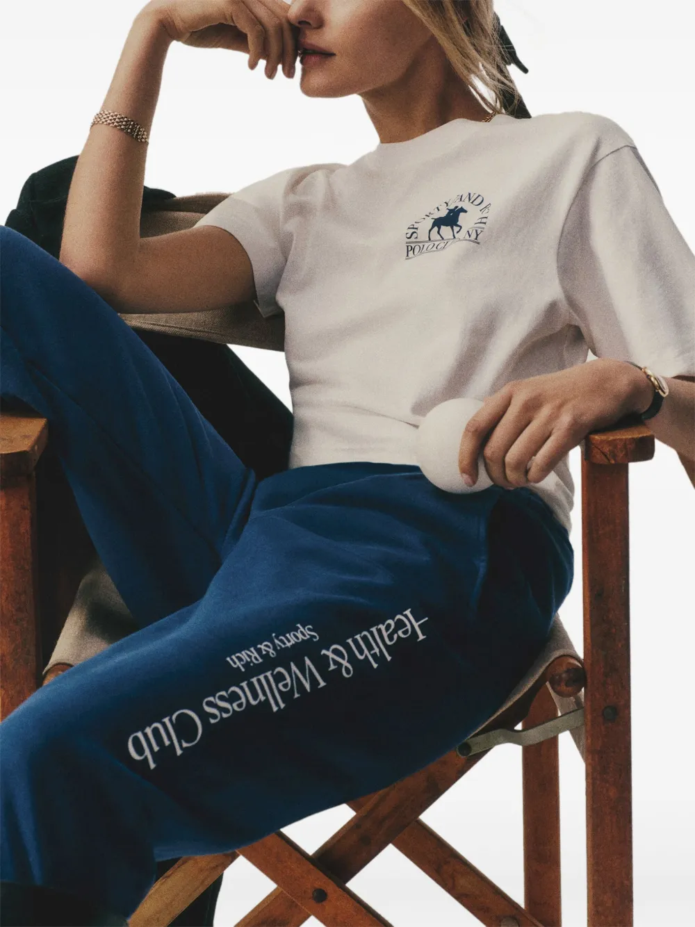 Sporty & Rich H&W Crest trainingsbroek Blauw