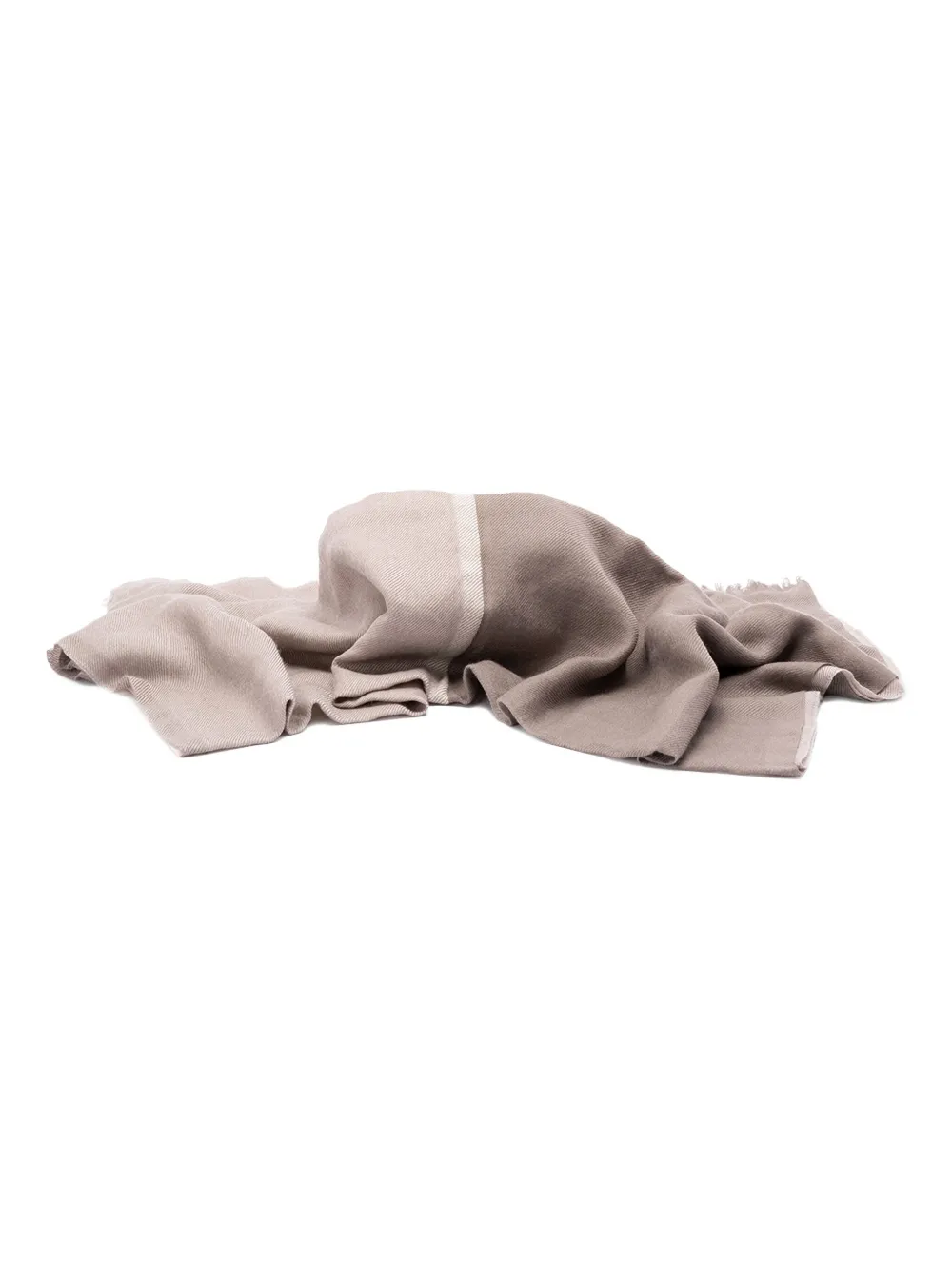 Brunello Cucinelli stripe-detailed scarf | Neutrals | Image 1