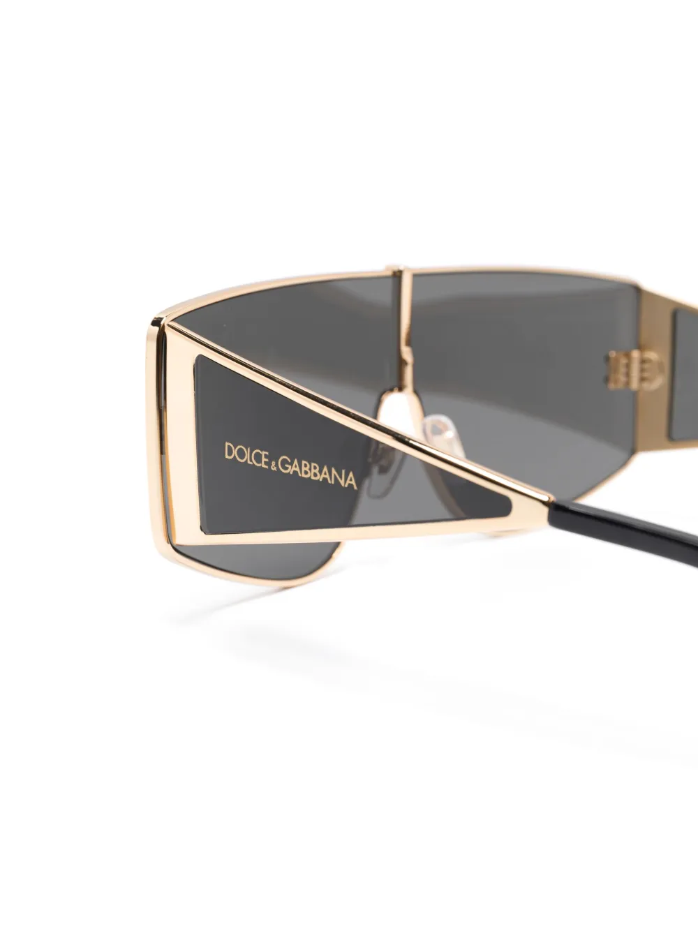 Dolce & Gabbana Eyewear Zonnebril met schild montuur Goud