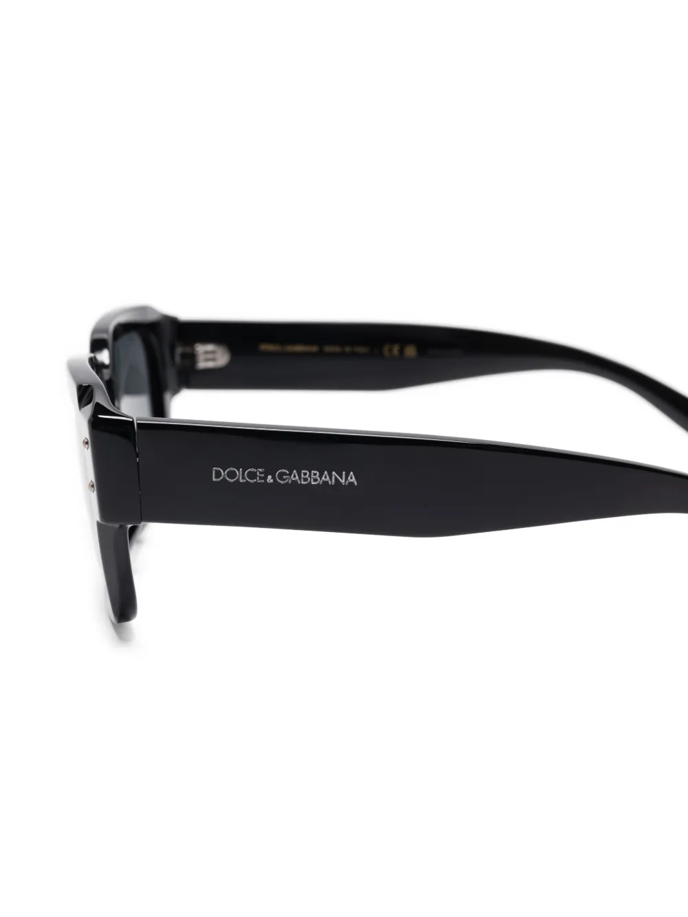 Dolce & Gabbana Eyewear Zonnebril met rechthoekig montuur Zwart