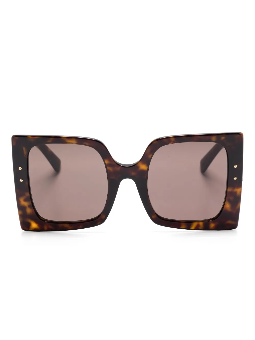Dolce & Gabbana Eyewear Zonnebril met oversized montuur Bruin