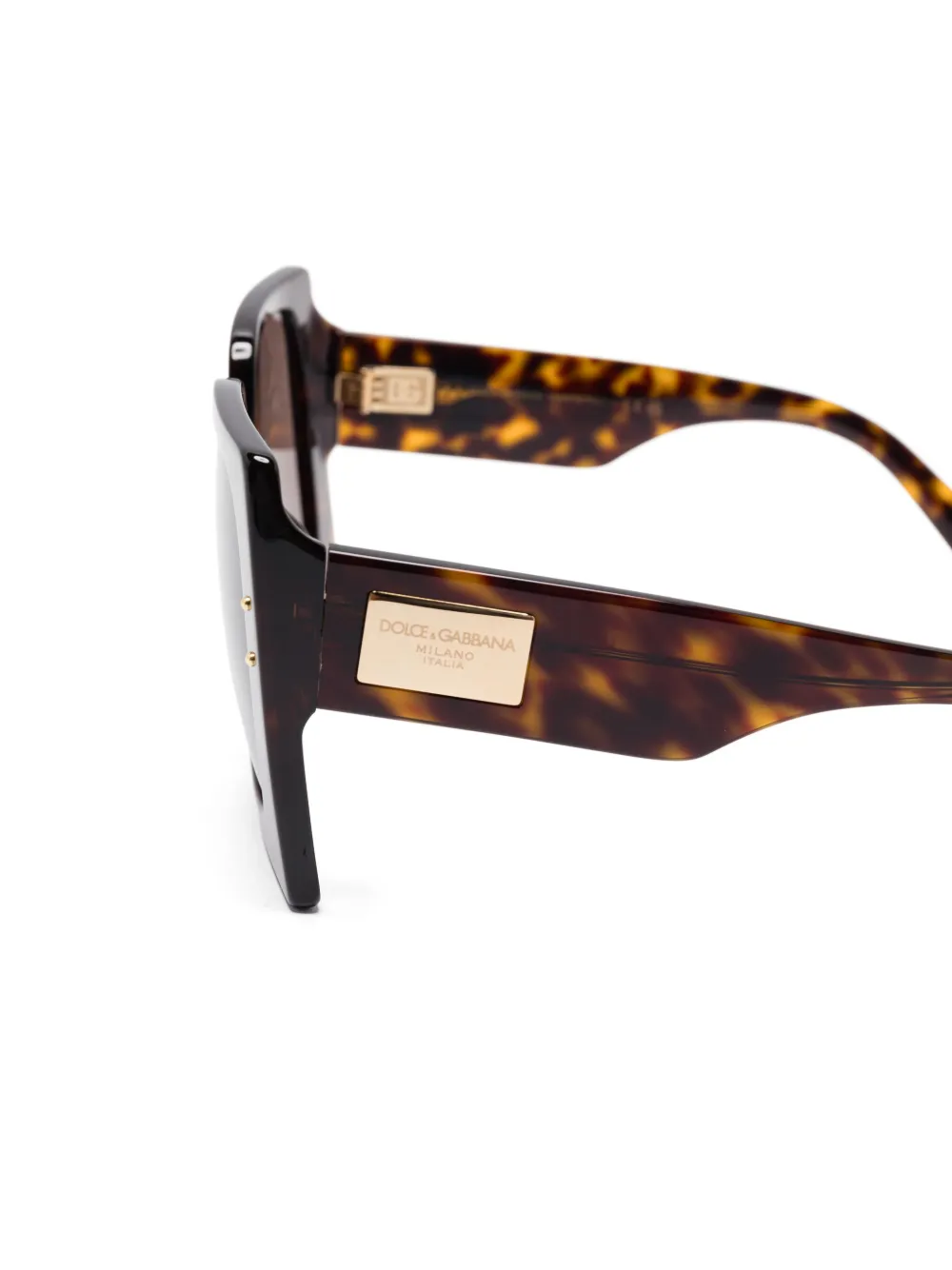 Dolce & Gabbana Eyewear Zonnebril met oversized montuur Bruin