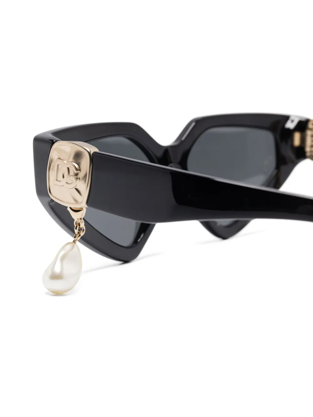 Dolce & Gabbana Eyewear Zonnebril met cat-eye montuur Zwart
