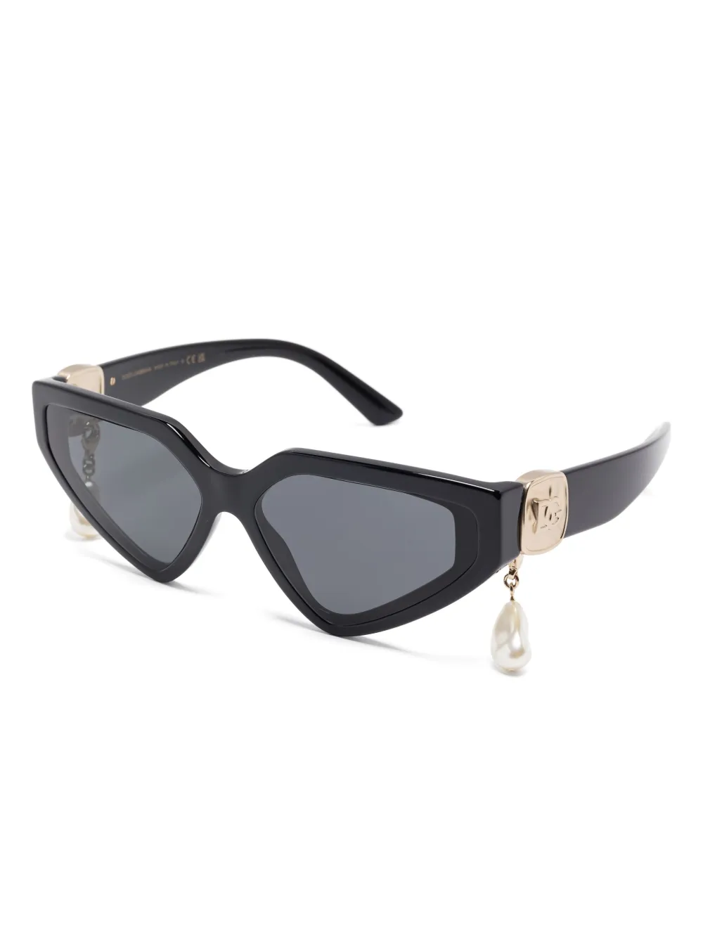 Dolce & Gabbana Eyewear Zonnebril met cat-eye montuur - Zwart