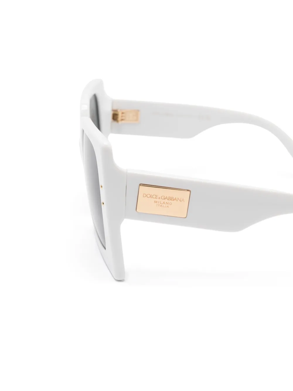 Dolce & Gabbana Zonnebril met oversized montuur Wit