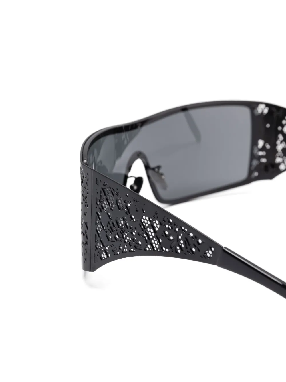 Dolce & Gabbana Eyewear Zonnebril met schild montuur Zwart
