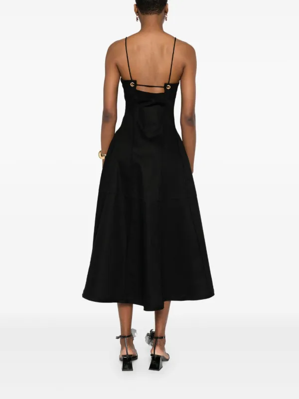 Cult Gaia Maka Midi Dress | Black | FARFETCH IN