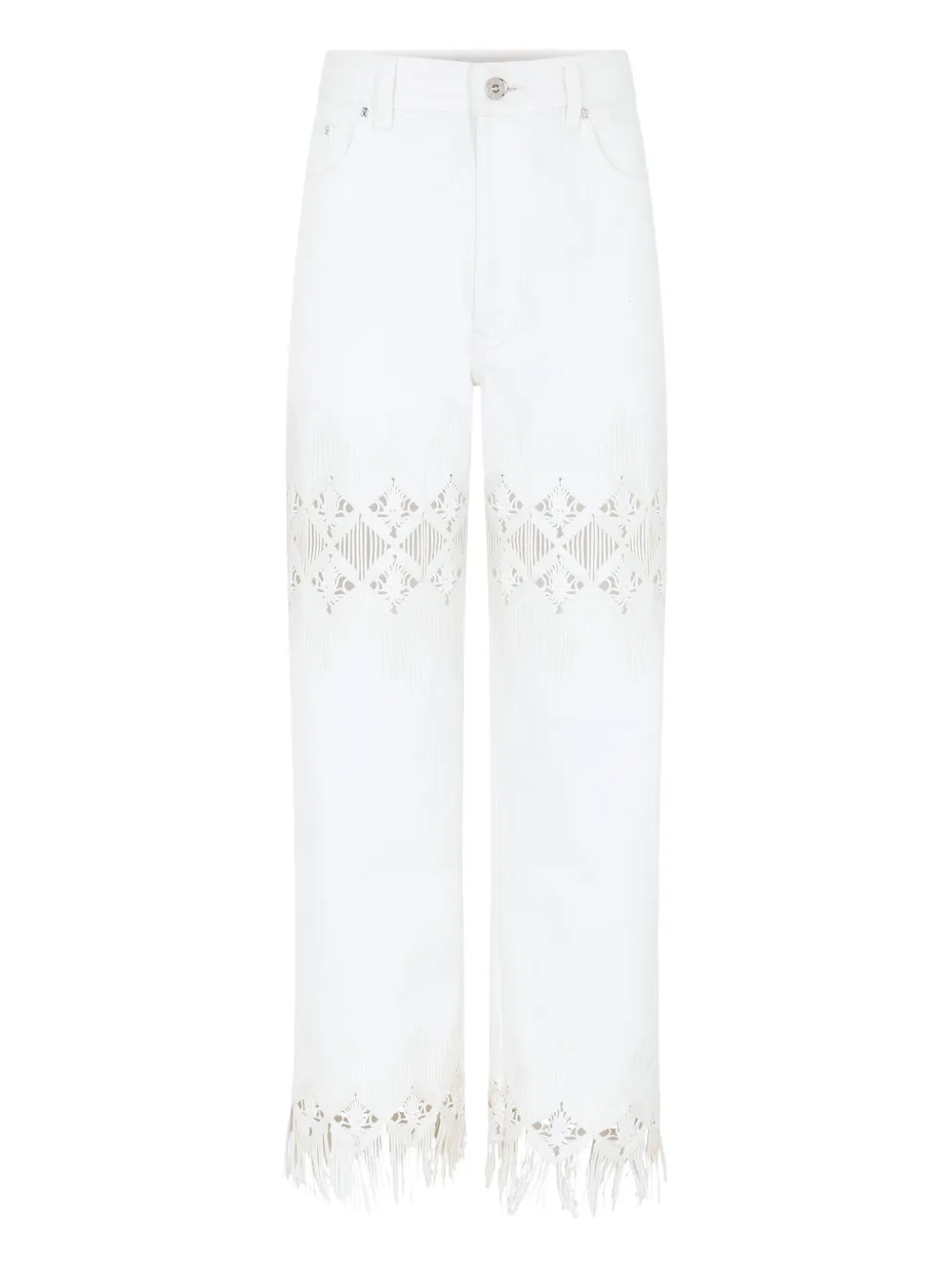 Rabanne Broek met franje Wit