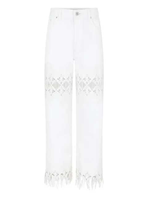 Rabanne embroidered fringed trousers
