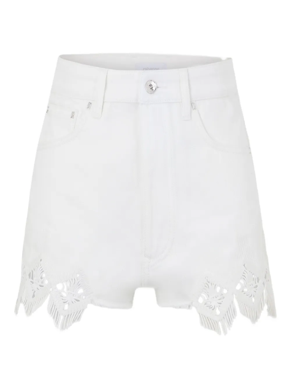 Rabanne Shorts met borduurwerk en gewelfde afwerking Wit