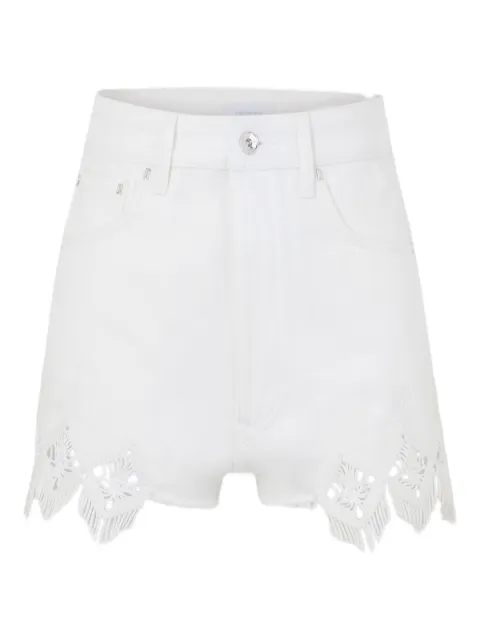 Rabanne shorts bordados con dobladillo festoneado