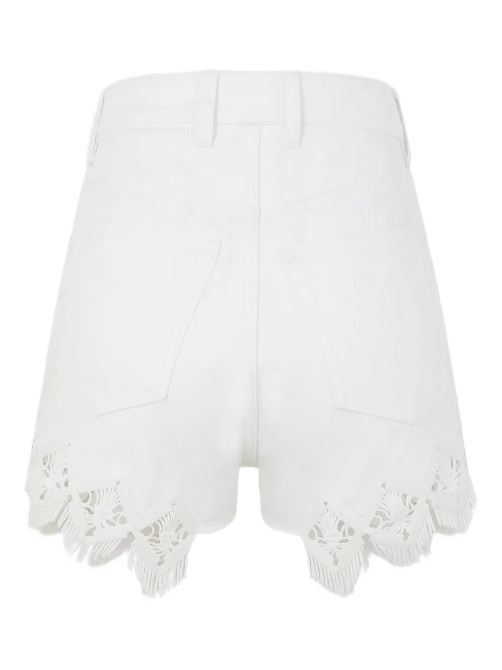 Rabanne Shorts met borduurwerk en gewelfde afwerking Wit