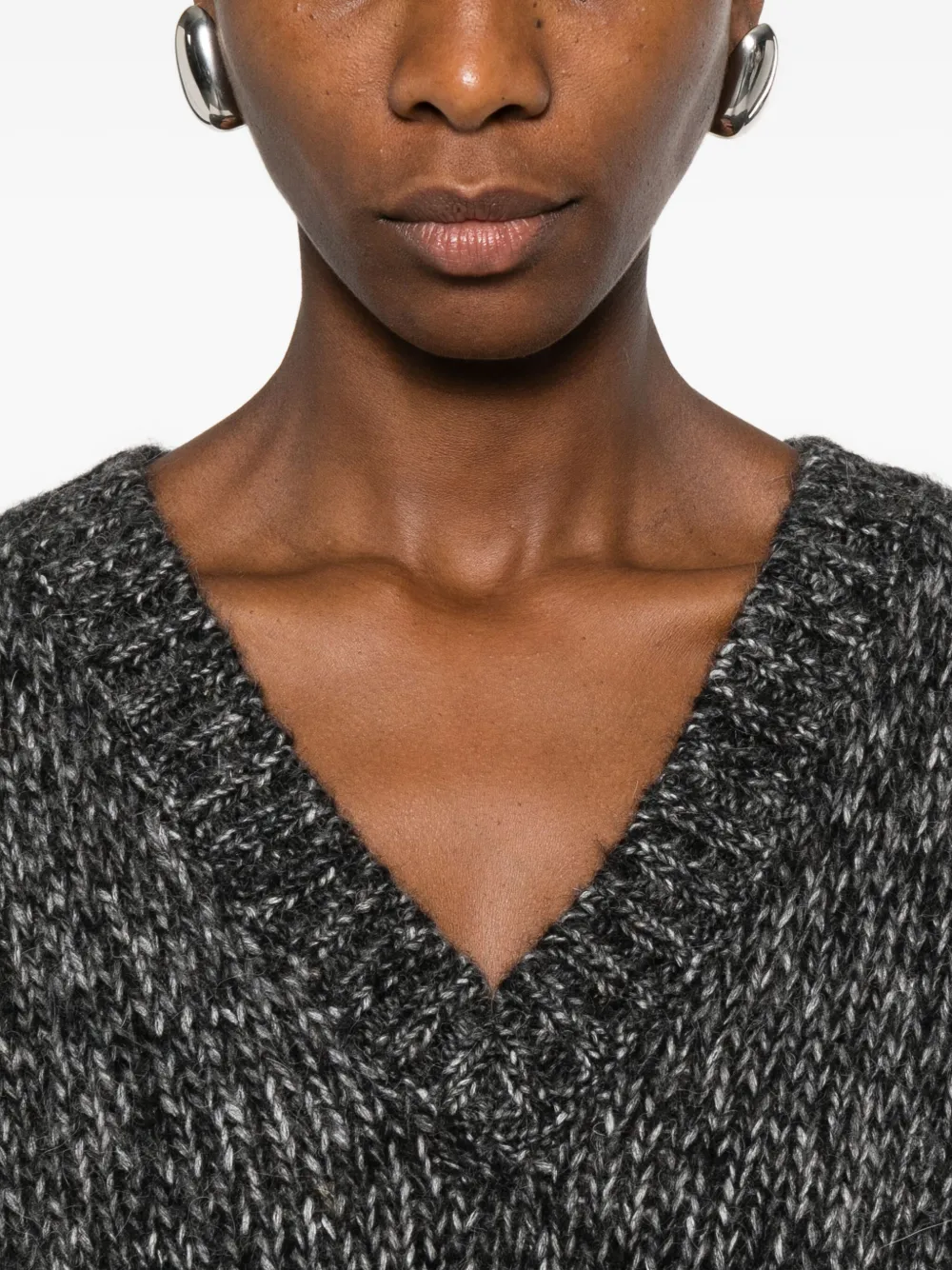 P.A.R.O.S.H. Top met V-hals Grijs