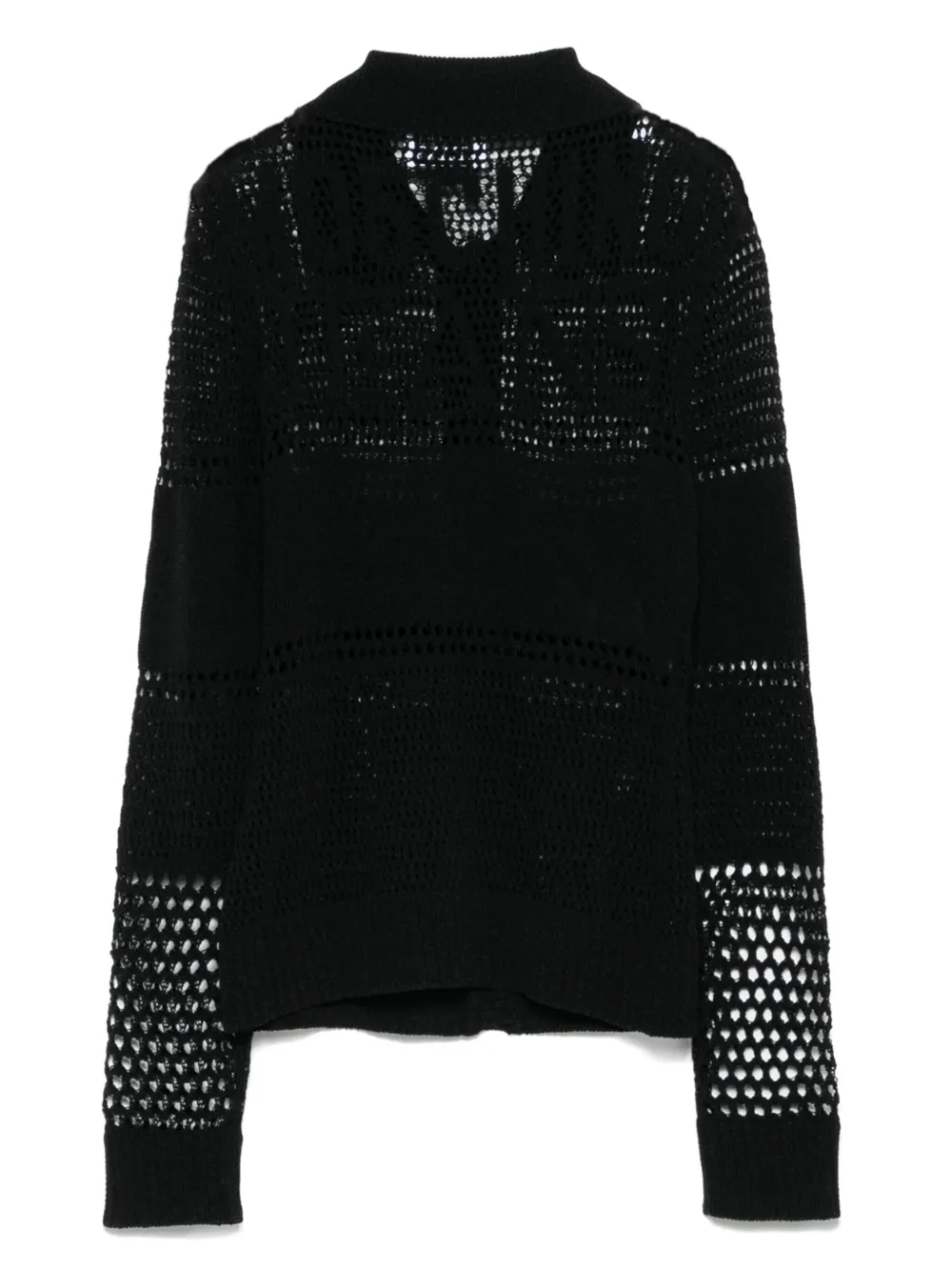 MOSCHINO JEANS Gehaakte blouse van katoenblend - Zwart